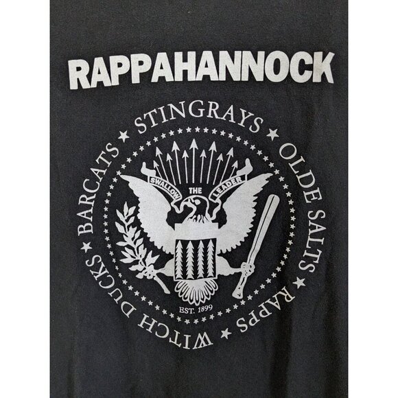 Vintage Rappahannock Virginia Long Sleeve T Shirt Mens Size Large Black Cotton - Picture 2 of 5